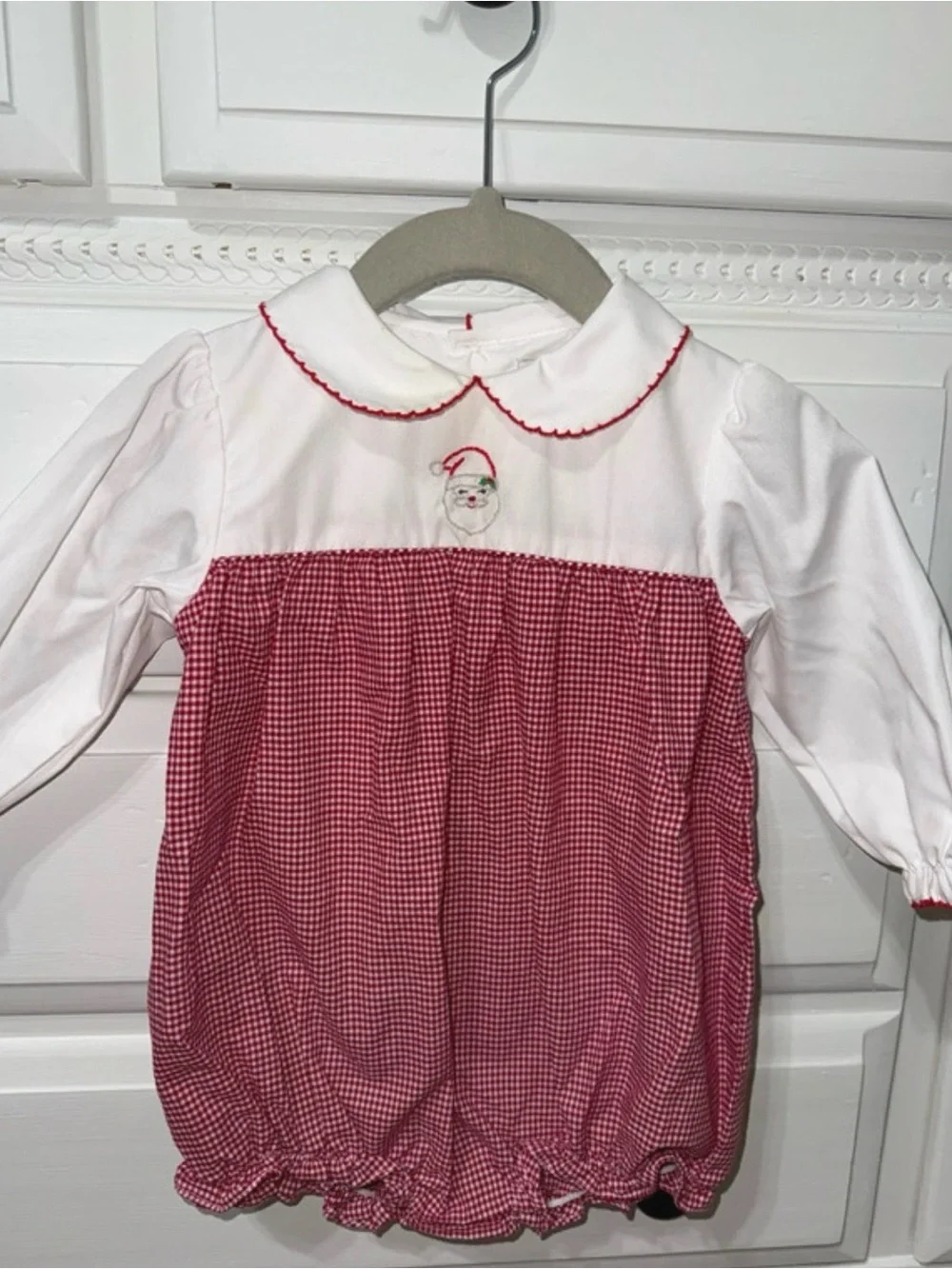 Petit Ami Christmas Santa Bubble Romper – 6M